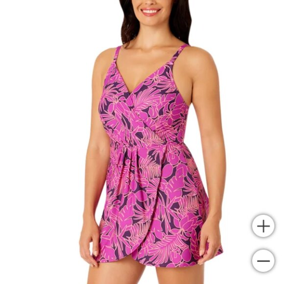 Lands' End Ladies' Swim Dress Purple M - Picture 1 of 4